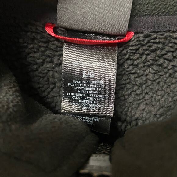 The North Face Jacket Quarter Zip Pull Over Men's Fleece Black Gray size L - Picture 4 of 6